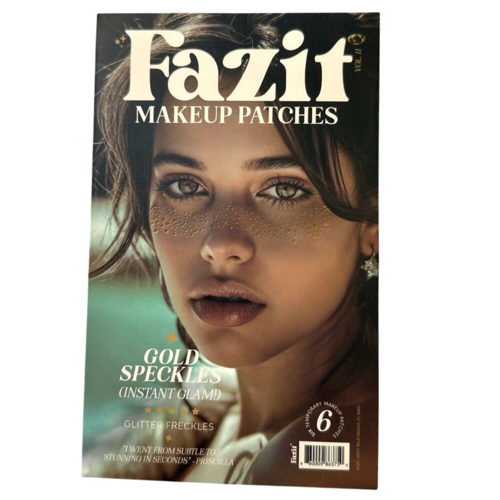Fazit Gold Speckles Makeup Patches Glitter Freckles Temporary Face Stickers Fest